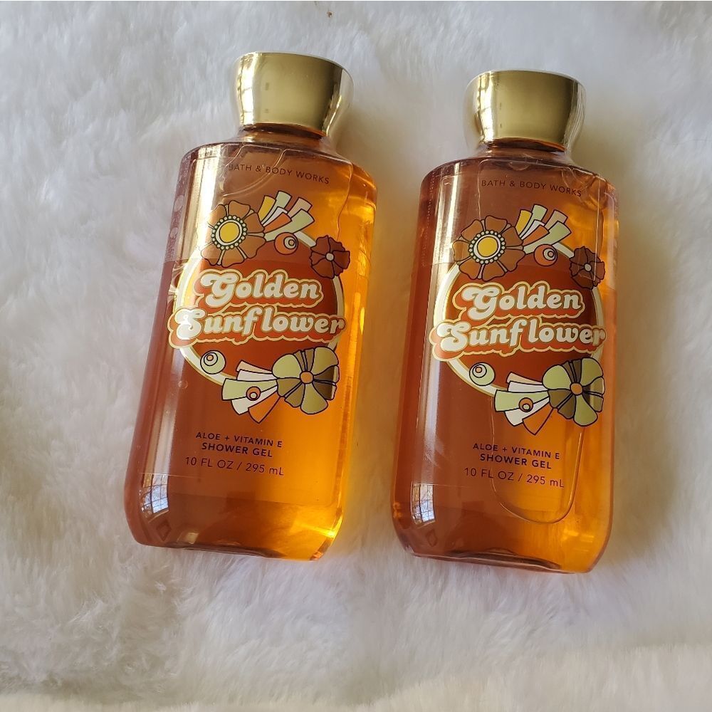 2x Bath & Body Works Golden Sunflower Shower Gel NEW